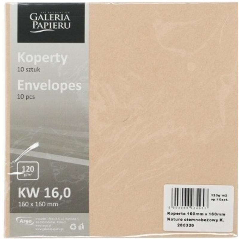 Koperta  16,0x16,0  Nature beżowy KRAFT 120g  a 10szt. 280320