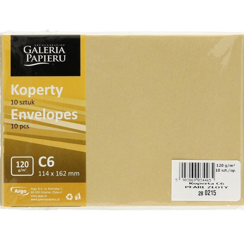 Koperta C6 Pearl Złoty 120g 280215  a 10szt.