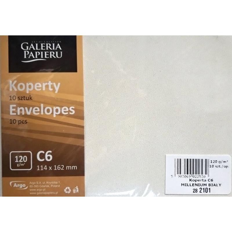 Koperta C6 Millenium Biały 120g 282101  a 10szt.