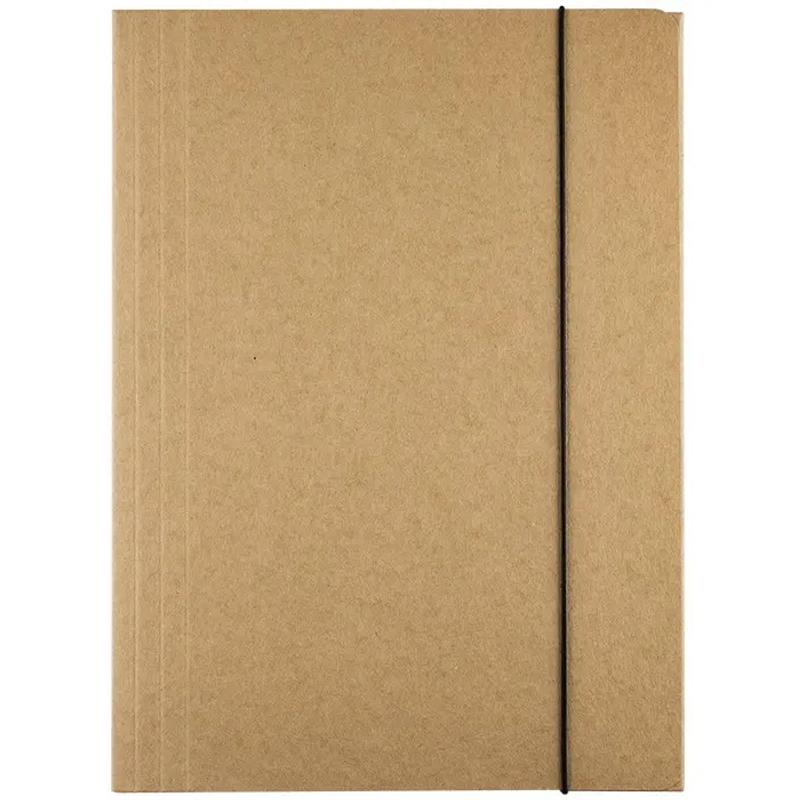 Teczka z gumką kolorowa A4 natural GR-442E z czarną gumką