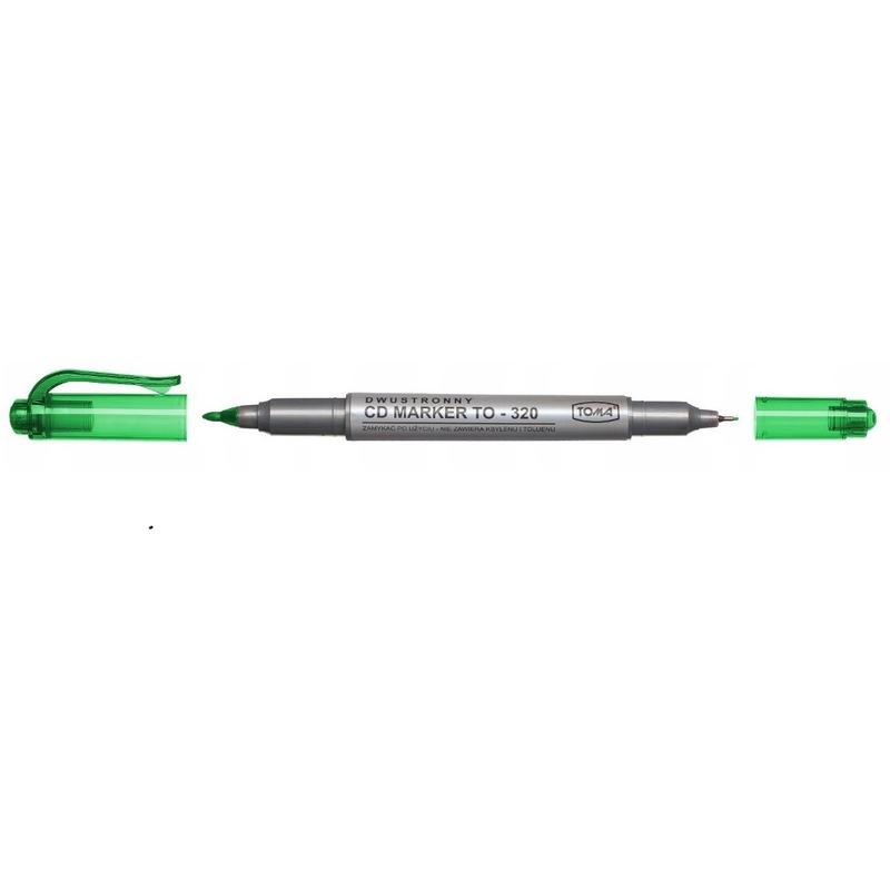 Marker Dwustronny TOMA CD TO-320 Zielony