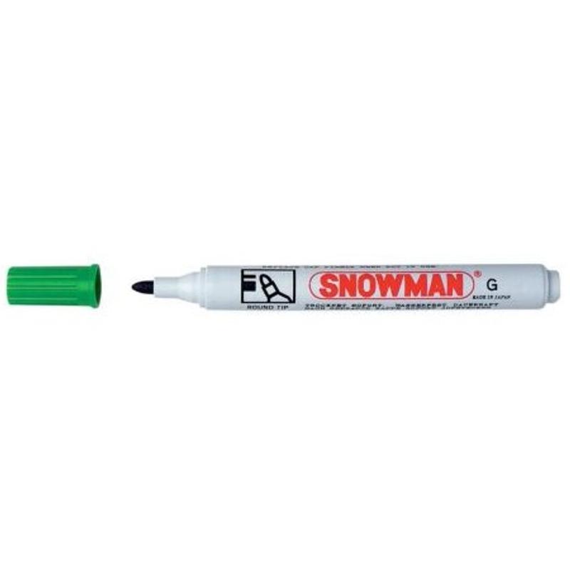 Marker SNOWMAN permanentny okrągły zielony