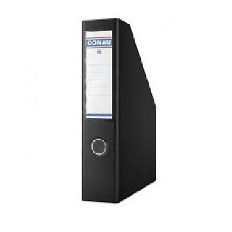 Pojemnik na dokumenty ścięty bok DONAU, PP, A4/75mm Czarny