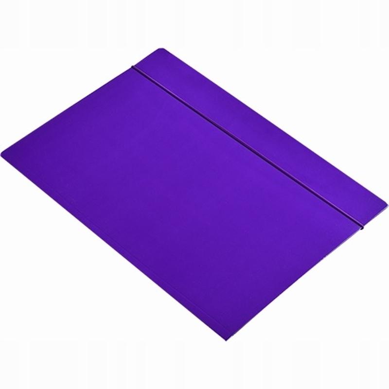 Teczka z gumką kolorowa A4 KBK lakierowana fioletowa