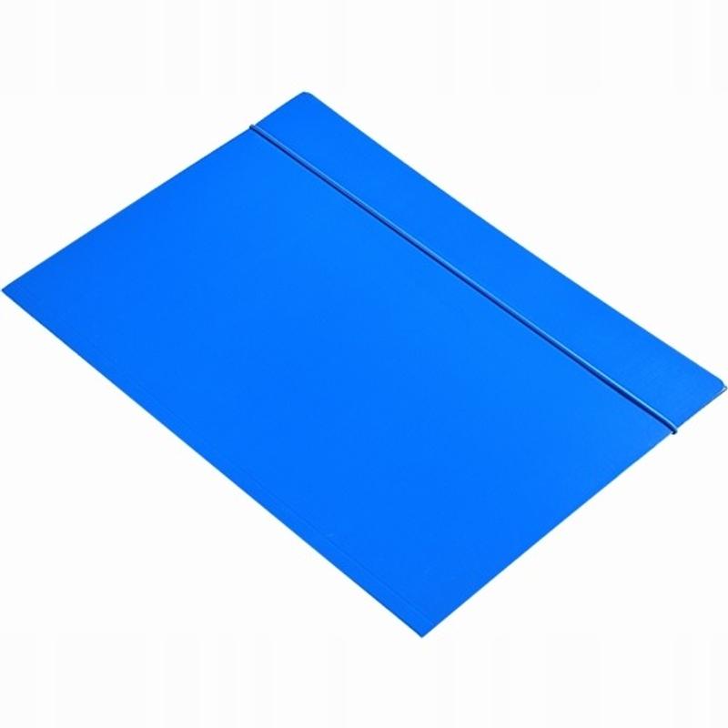 Teczka z gumką kolorowa A4 KBK lakierowana Jasno niebieska