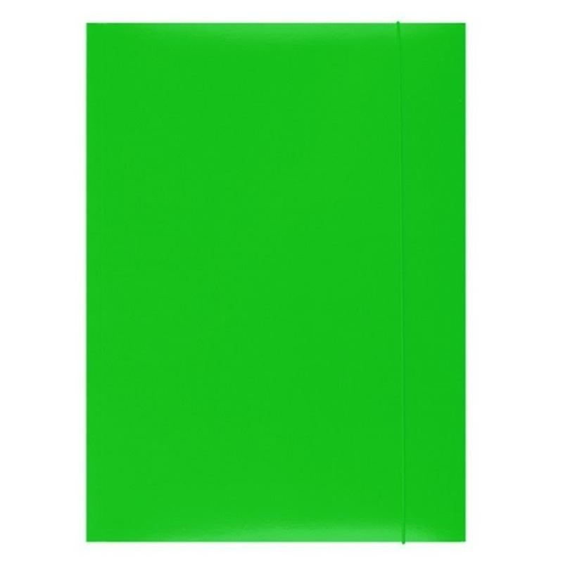 Teczka z gumką kolorowa A4 KBK lakierowana Zielona