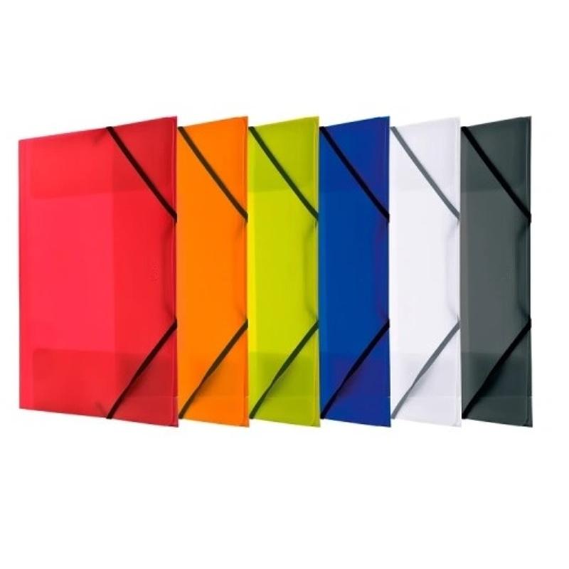 Teczka z gumką narożną PP plastikowa TETIS-BT624- czarna