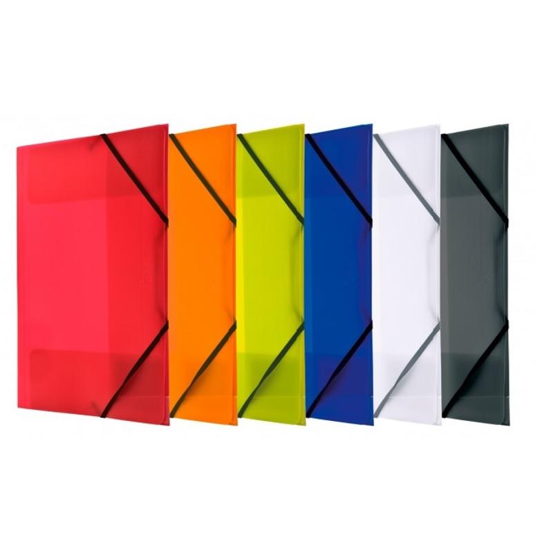 Teczka z gumką narożną PP plastikowa TETIS-BT624- transparentna