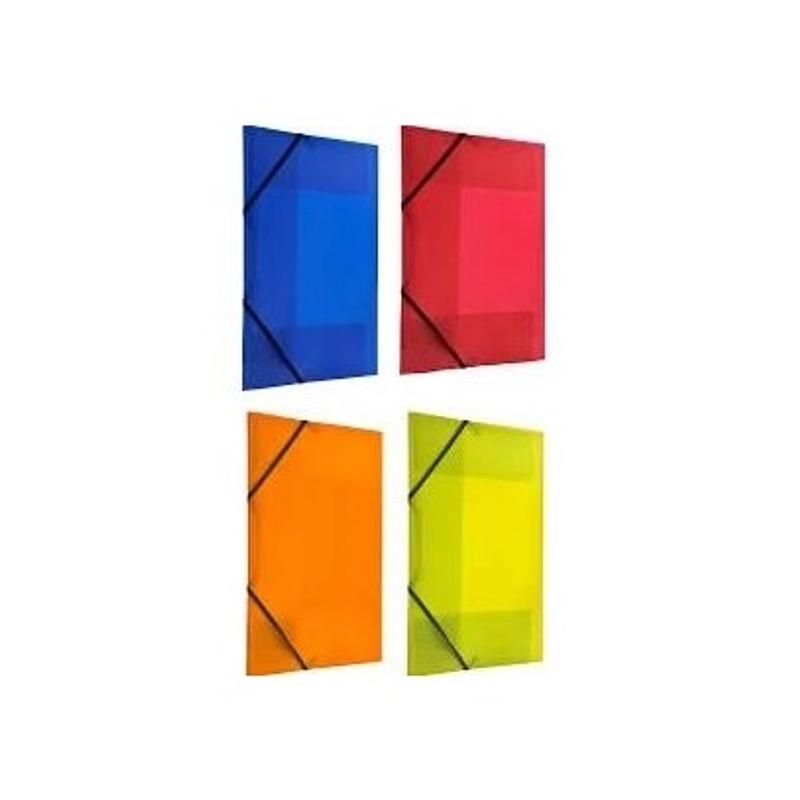 Teczka z gumką narożną PP plastikowa TETIS-BT624- czerwona