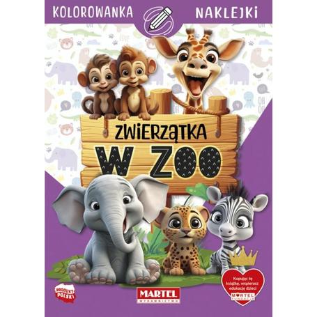 MARTEL Kolorowanka Zwierzątka W ZOO 16 stron + 30 naklejek