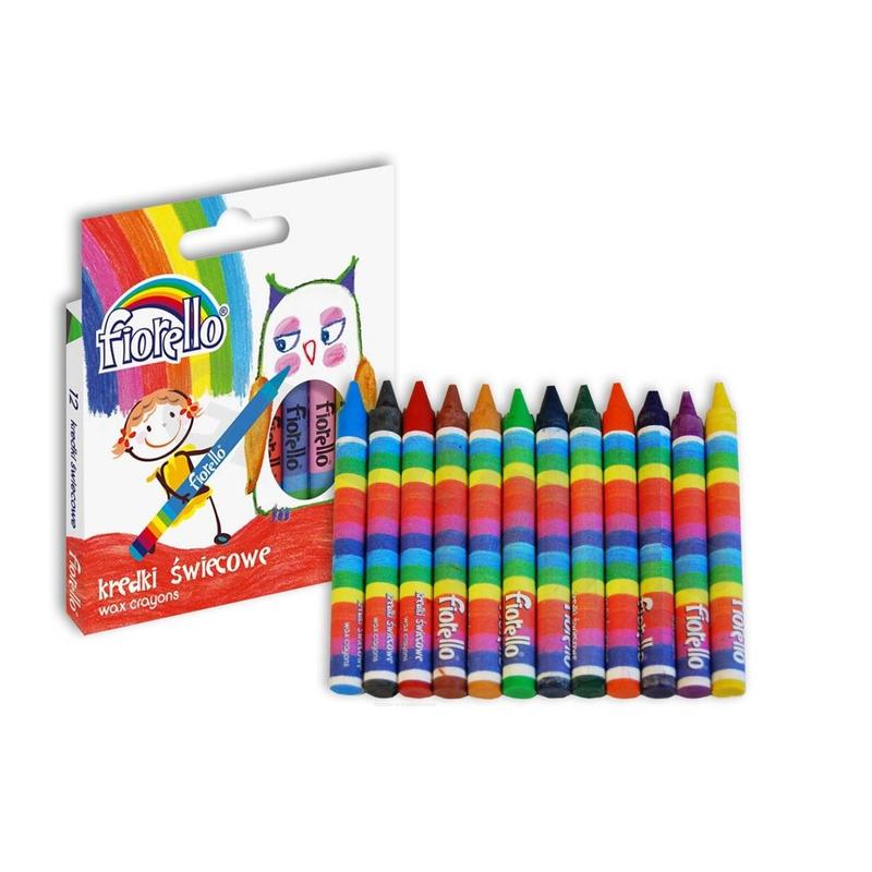 Kredki świecowe 12 kolorów Fiorello
