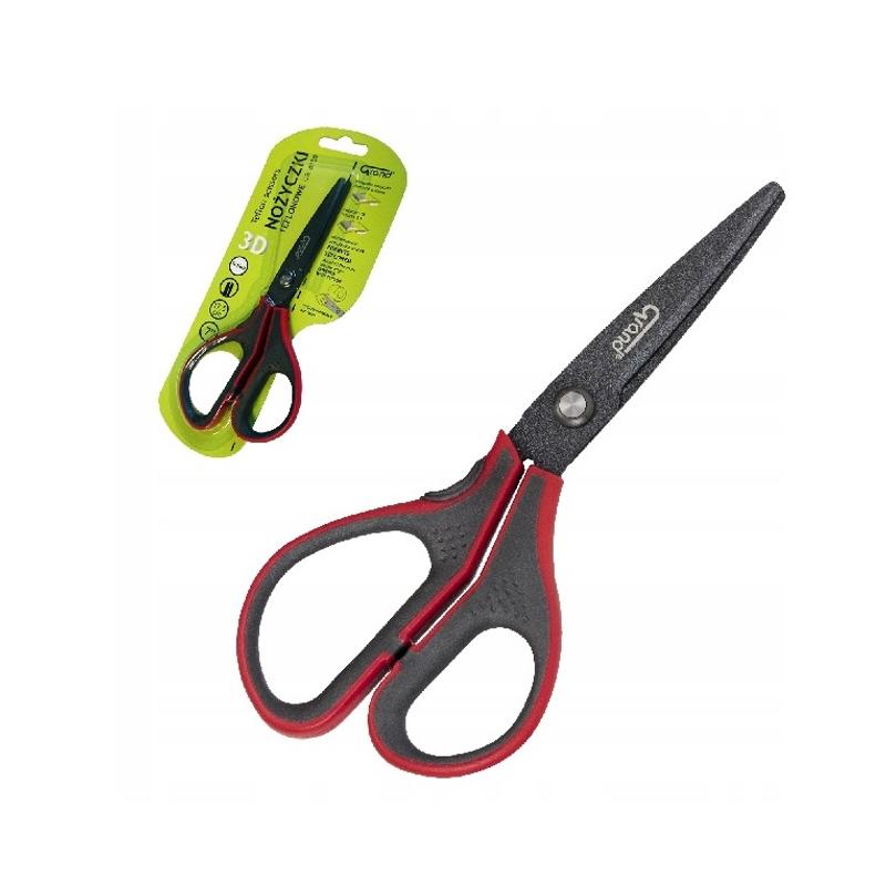 Nożyczki teflonowe GRAND GR-8700  17,5cm - czerwony uchwyt