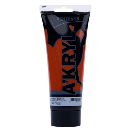 Farba akrylowa A’kryl RENESANS 200ml – burnt sienna