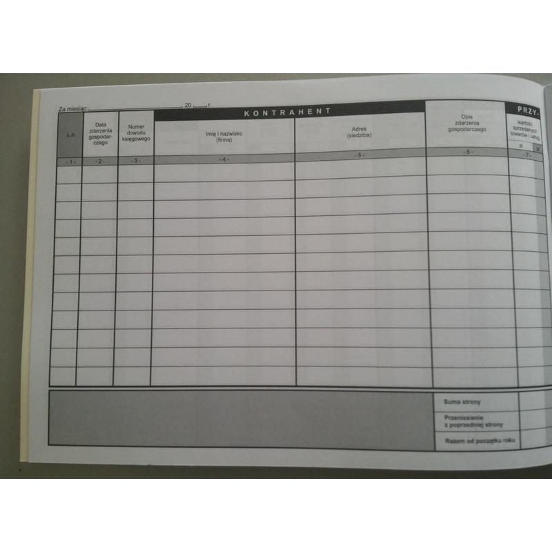 Druk Podatkowa książka A5  przychodu i rozchodu 48002