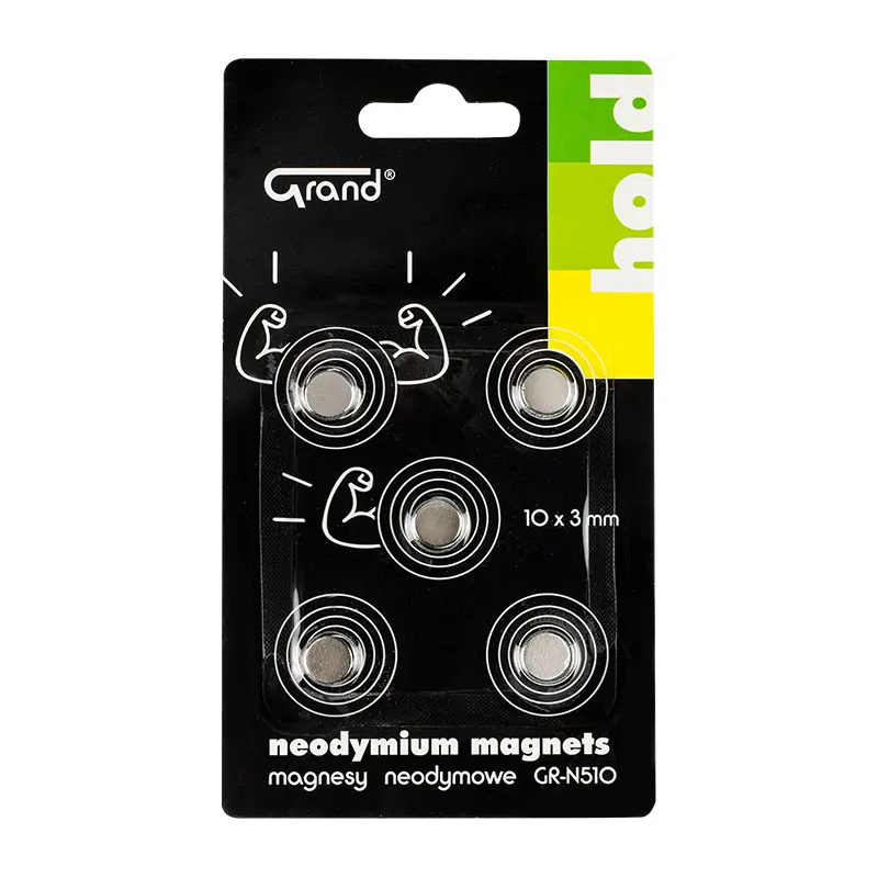 Magnesy neodymowe GRAND 10x3mm - walcowy a 5szt.