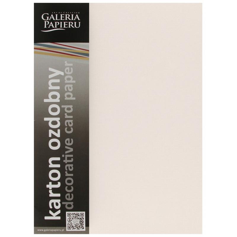 Papier wizytówkowy ozdobny GALERIA PAPIERU KRATKA 220g/20ark. kremowy 201632