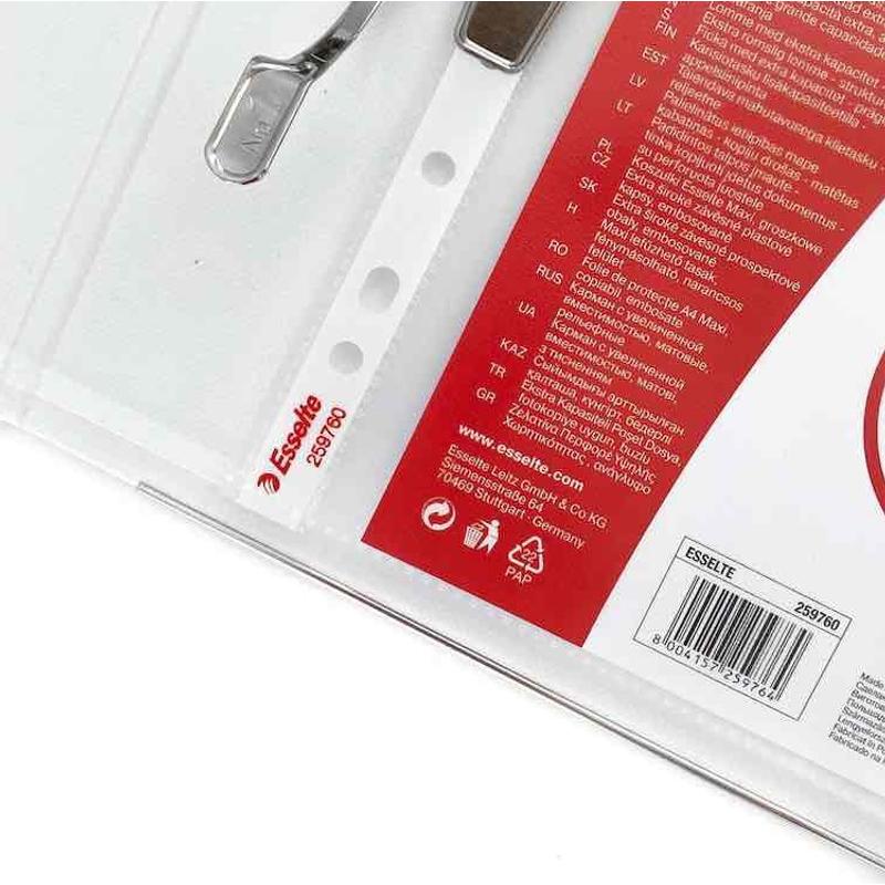 Koszulka A4 groszkowa ESSELTE MAXI opakowanie a 25szt 259760