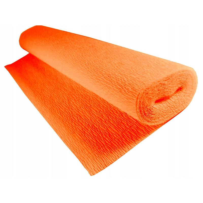 Krepina, bibuła włoska 180 g - Orange, 50 cm x 250 cm nr 581