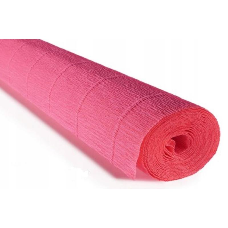 Krepina, bibuła włoska 180 g - Light red, 50 cm x 250 cm nr 582