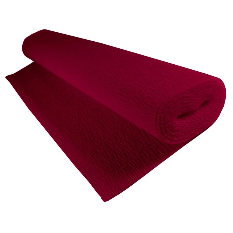 Krepina, bibuła włoska 180 g - Dark red, 50 cm x 250 cm nr 586