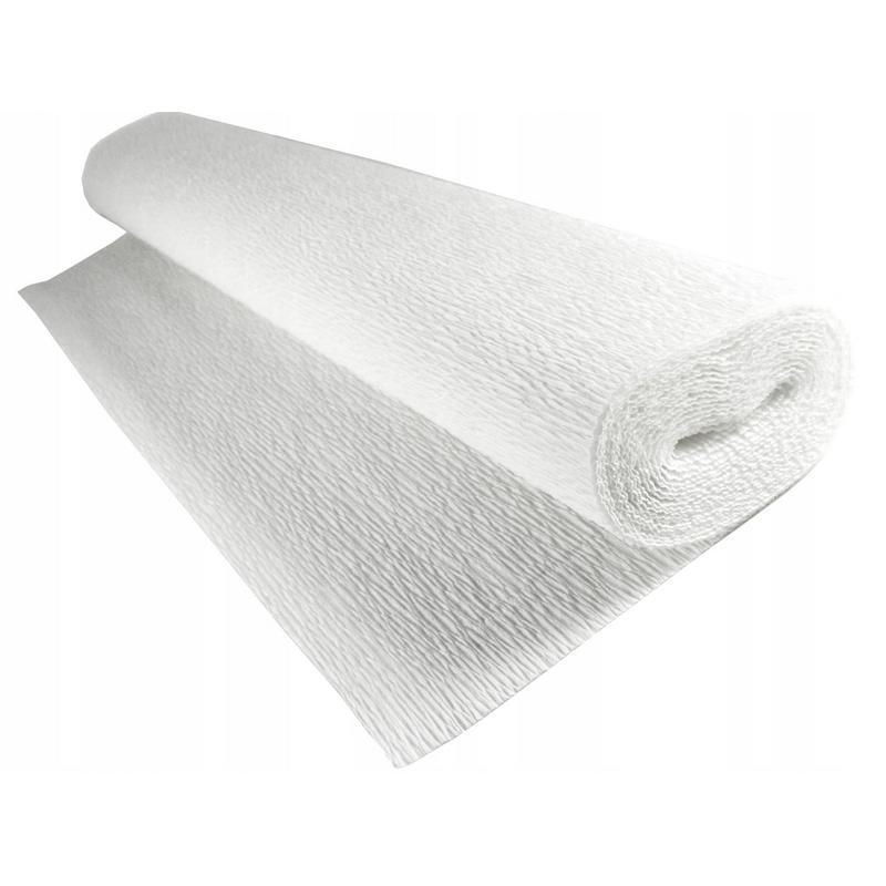 Krepina, bibuła włoska 180 g - White, 50 cm x 250 cm nr 600