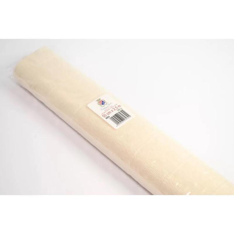 Krepina, bibuła włoska 180 g - Ecru, 50 cm x 250 cm nr 603