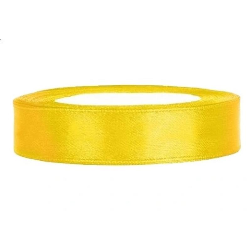 Wstążki satynowe 25mm/25m żółte
