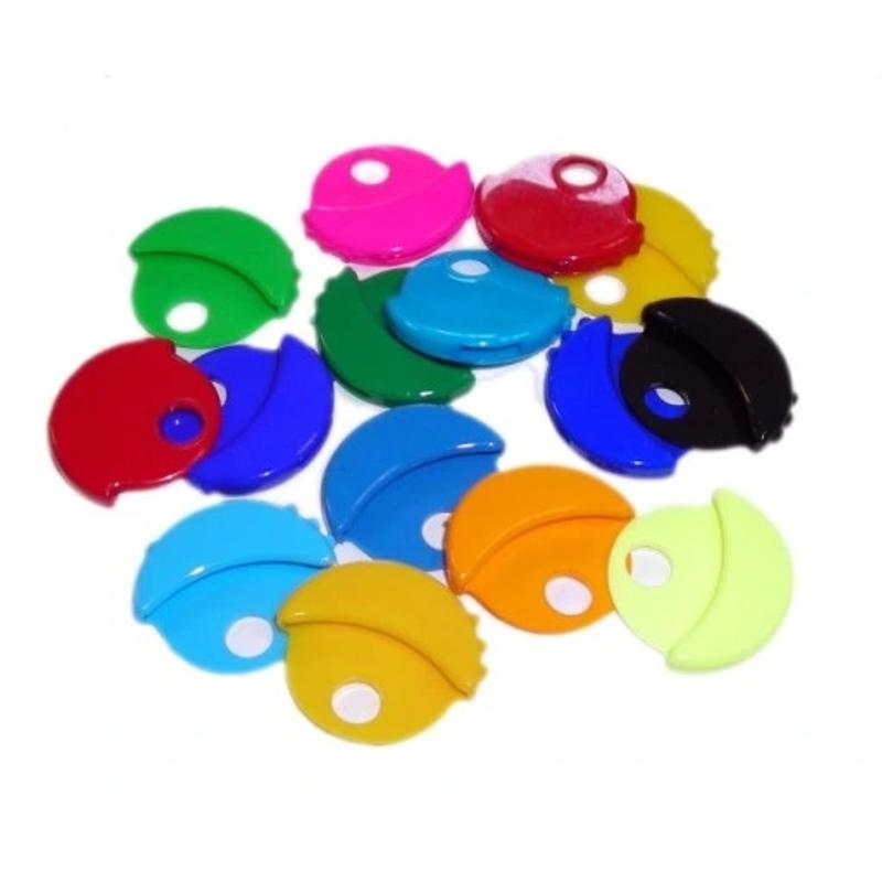 Zawieszka/nakładka na klucze, okrągła, duża, TRES mix kolorów a'1szt.