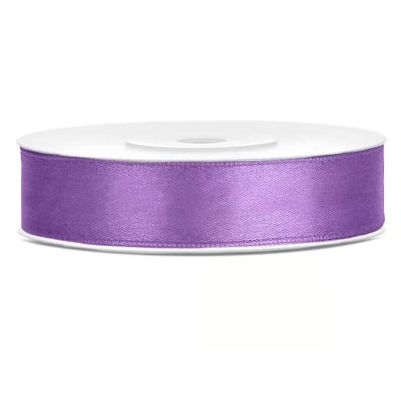 Wstążki satynowe 12mm/25m - lawendowy