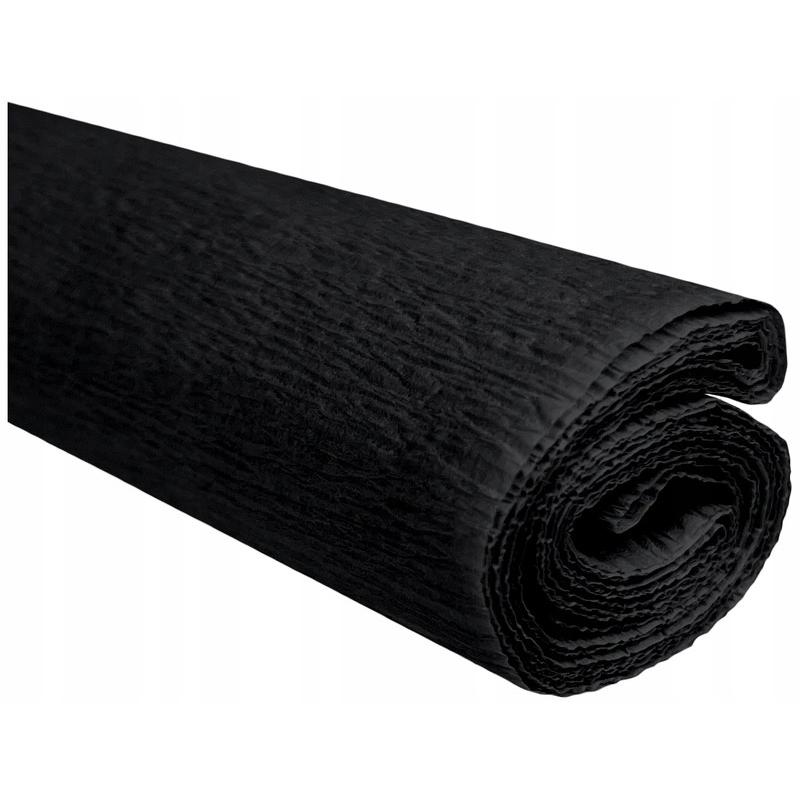 Bibuła marszczona CREATINO 50cm x 200cm  czarna