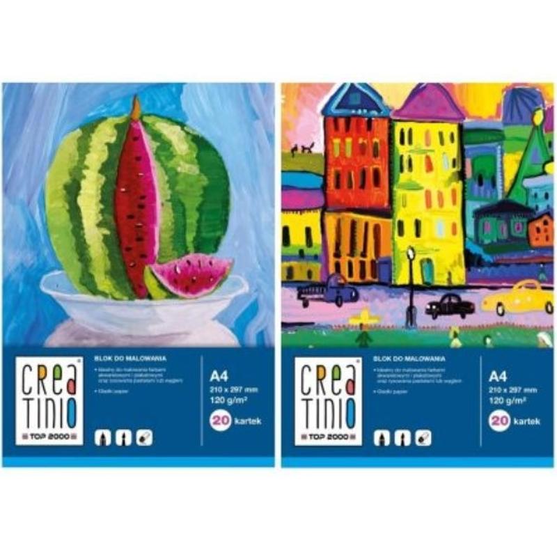 Blok A4 do malowania CREATINO 20 kartkowy 120g