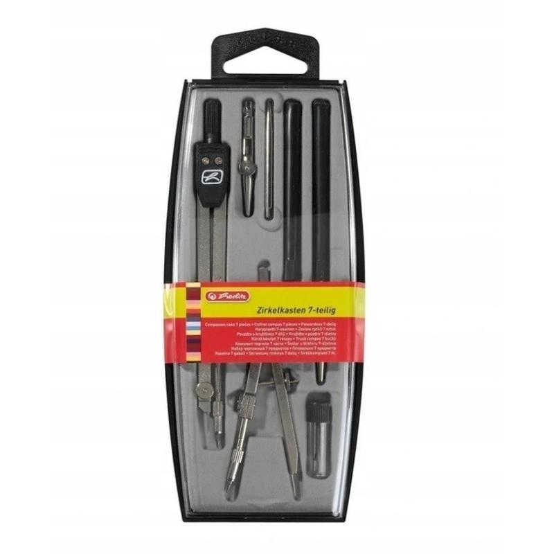 Cyrkiel techniczny HERLITZ zestaw 7-elementów