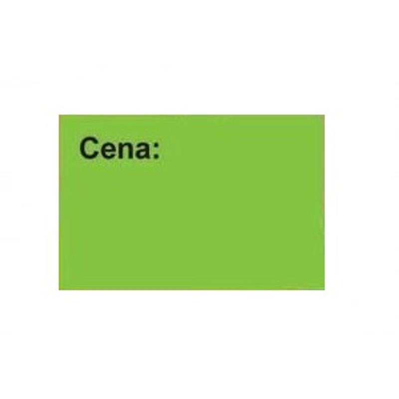Metka cenowa DUŻA z napisem cena  48mm x 28mm  "B" zielona - a'5 rolek