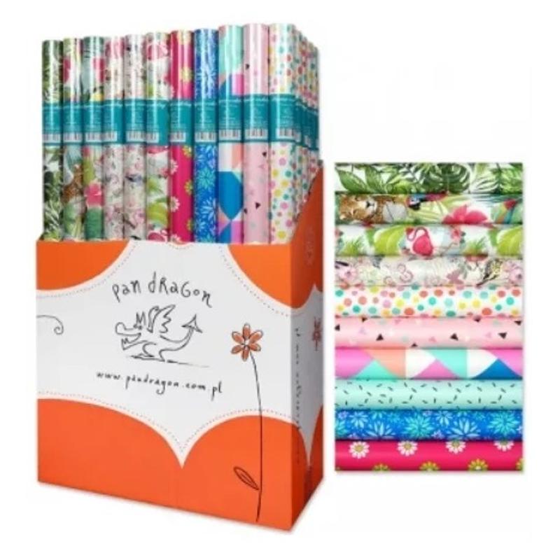 Papier ozdobny PAN DRAGON - do pakowania prezentów 200cm x 70cm PSW  1080