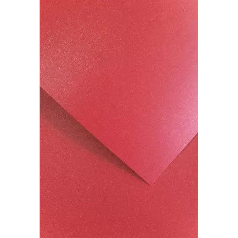Papier wizytówkowy ozdobny GALERIA PAPIERU SAWANNA 220 g/ 20 ark. – czerwony  204813