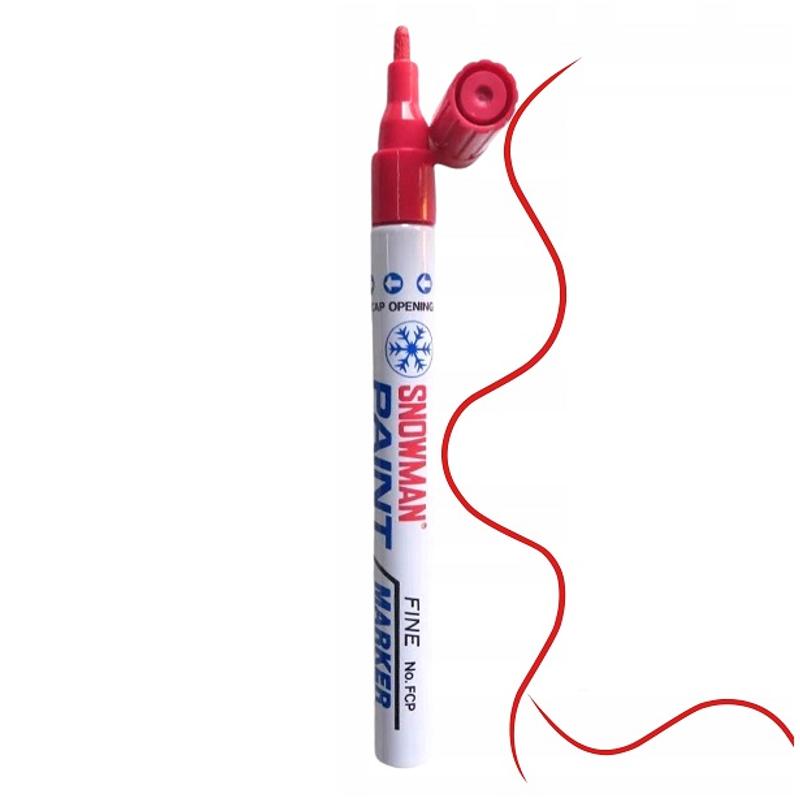 Marker olejowy SNOWMAN cienki CZERWONY