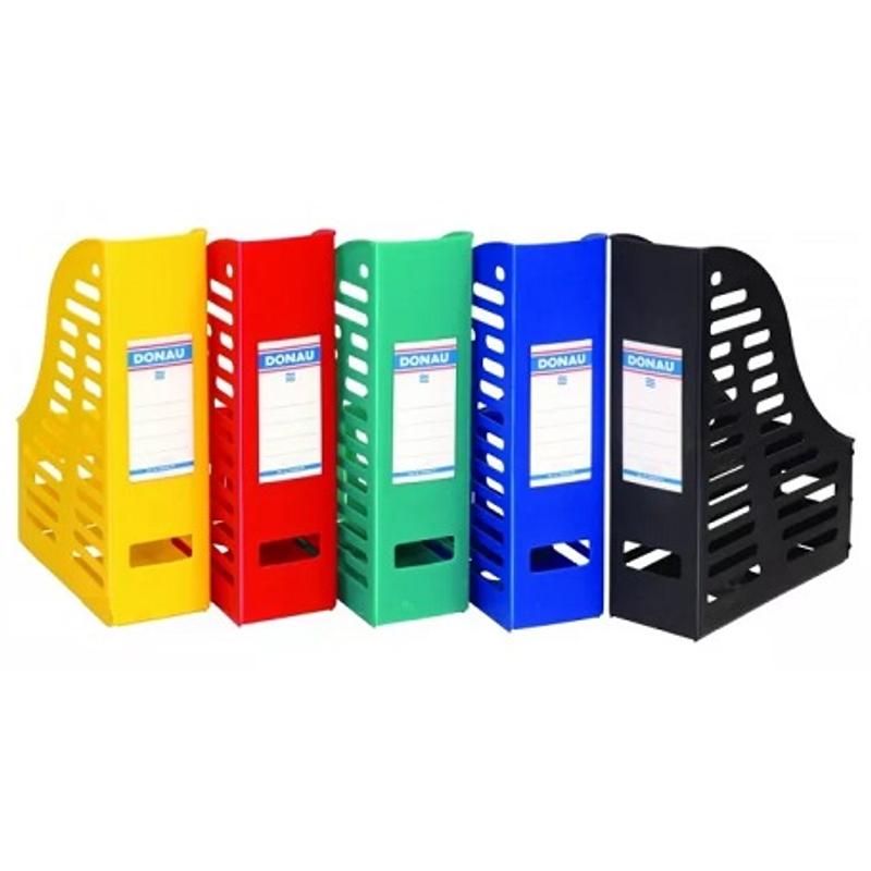 Pojemnik na dokumenty BOX składany  ścięty bok. DONAU Ażurowy  Czarny
