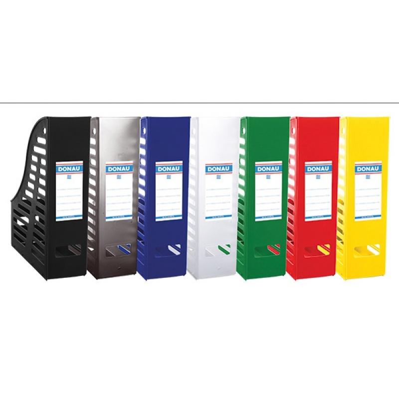 Pojemnik na dokumenty BOX składany  ścięty bok. DONAU Ażurowy Niebieski