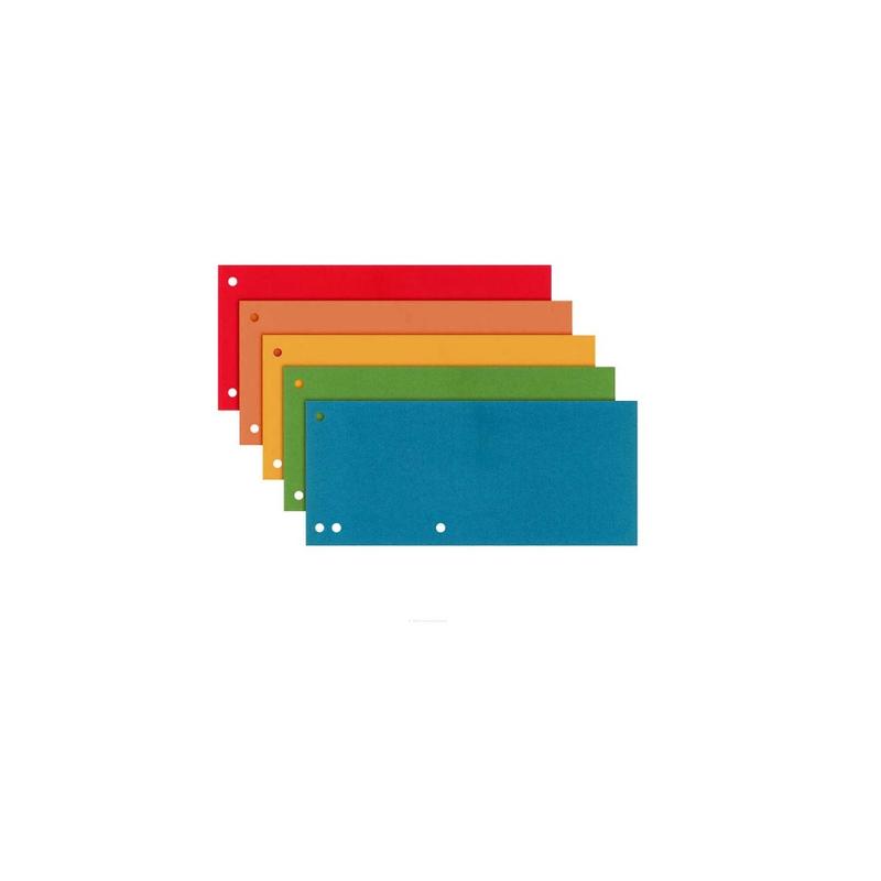 Przekładki do segregatora podłużne TRES 100szt - mix kolorów
