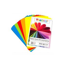 Papier A4 kolor 100 arkuszy TRES/ESCUELA mix kolorów, intensywny  80g