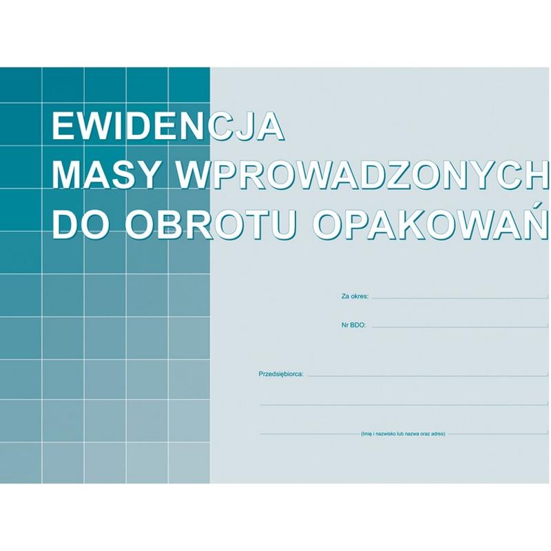 Druk Ewidencja masy wprowadzanych do obrotu opakowań S220-1