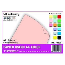 Papier A4 kolor 50 arkuszy TYPOGRAF (74002) - łososiowy