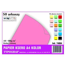 Papier A4 kolor 50 arkuszy TYPOGRAF (74004) - różowy