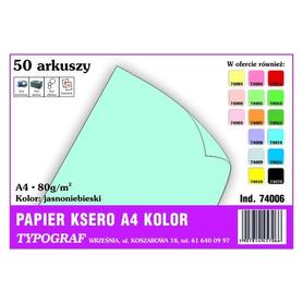 Papier A4 kolor 50 arkuszy TYPOGRAF (74006) - jasnoniebieski
