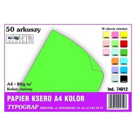 Papier A4 kolor 50 arkuszy TYPOGRAF (74012) - zielony