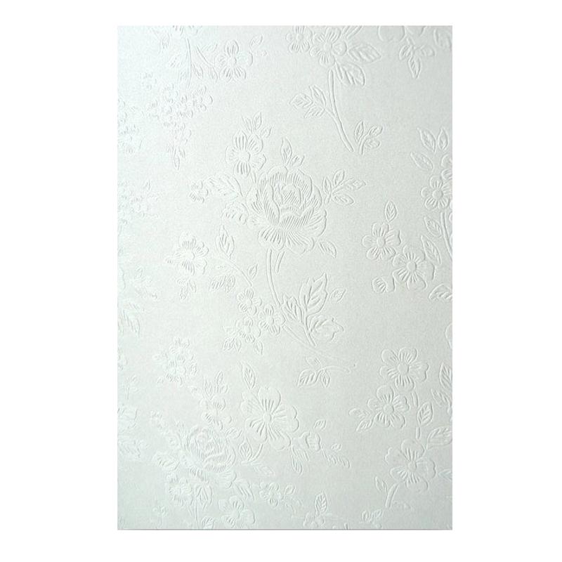 Papier wizytówkowy ozdobny GALERIA PAPIERU FLORAL  220g/20ark. diamentowa biel 203301