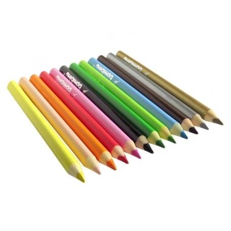 Kredki  ołówkowe 12 kolorów Bambino JUMBO w drewnie trójkątne