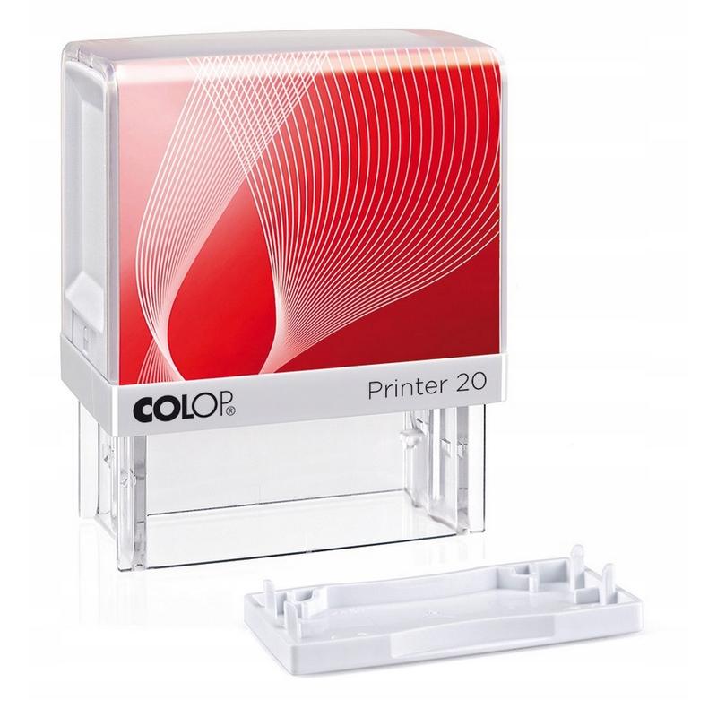 Pieczątka "ZA ZGODNOŚĆ Z ORYGINAŁEM" poduszka czerwona IQ 20 - biały automat