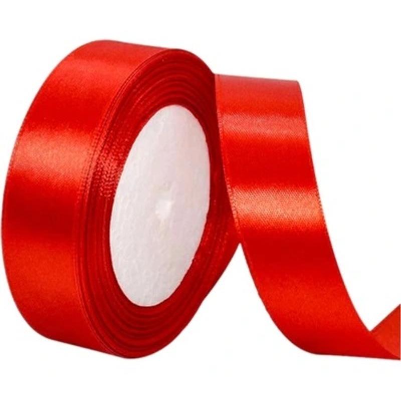 Wstążki satynowe 25mm/25m czerwony