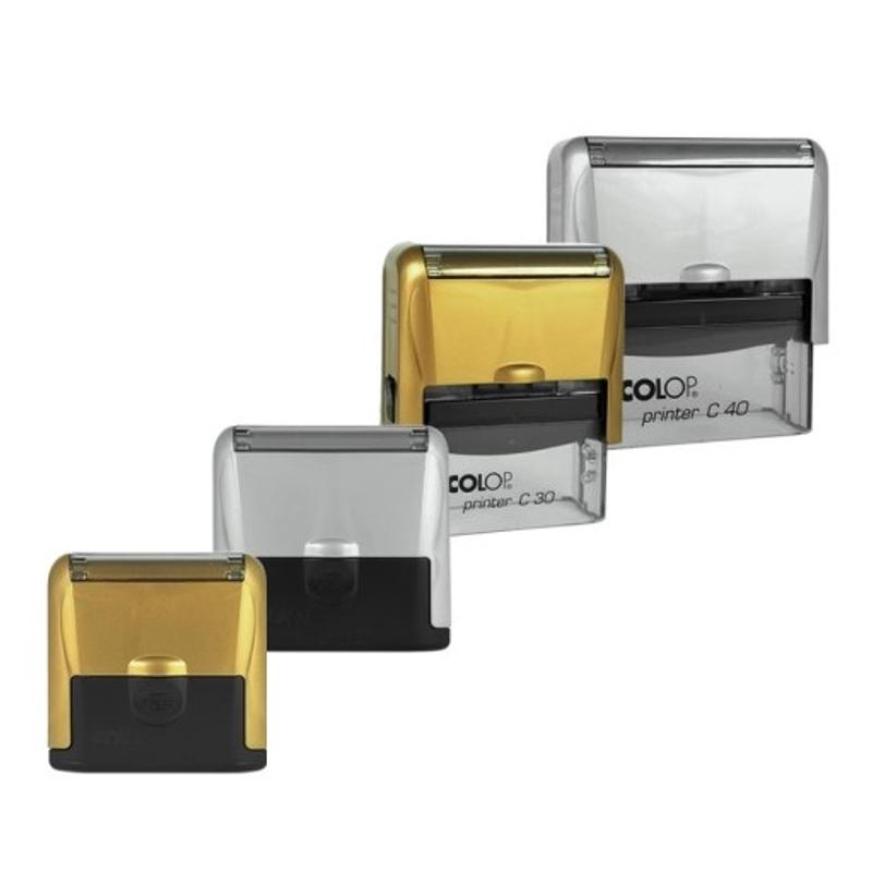 Automat do pieczątki bez gumki COLOP PRINTER IQ 20 kolor złoty , srebrny , biały